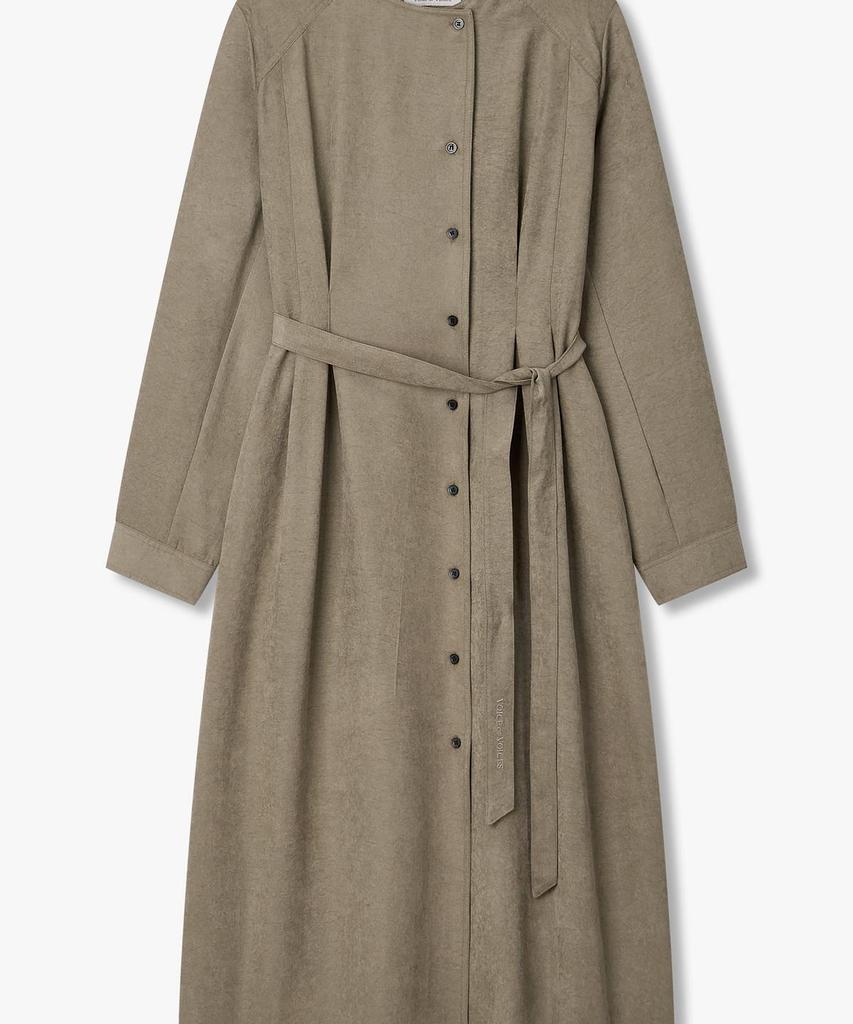 Bobeu Belt Detail Soft Touch Dress _Khaki_7156337003