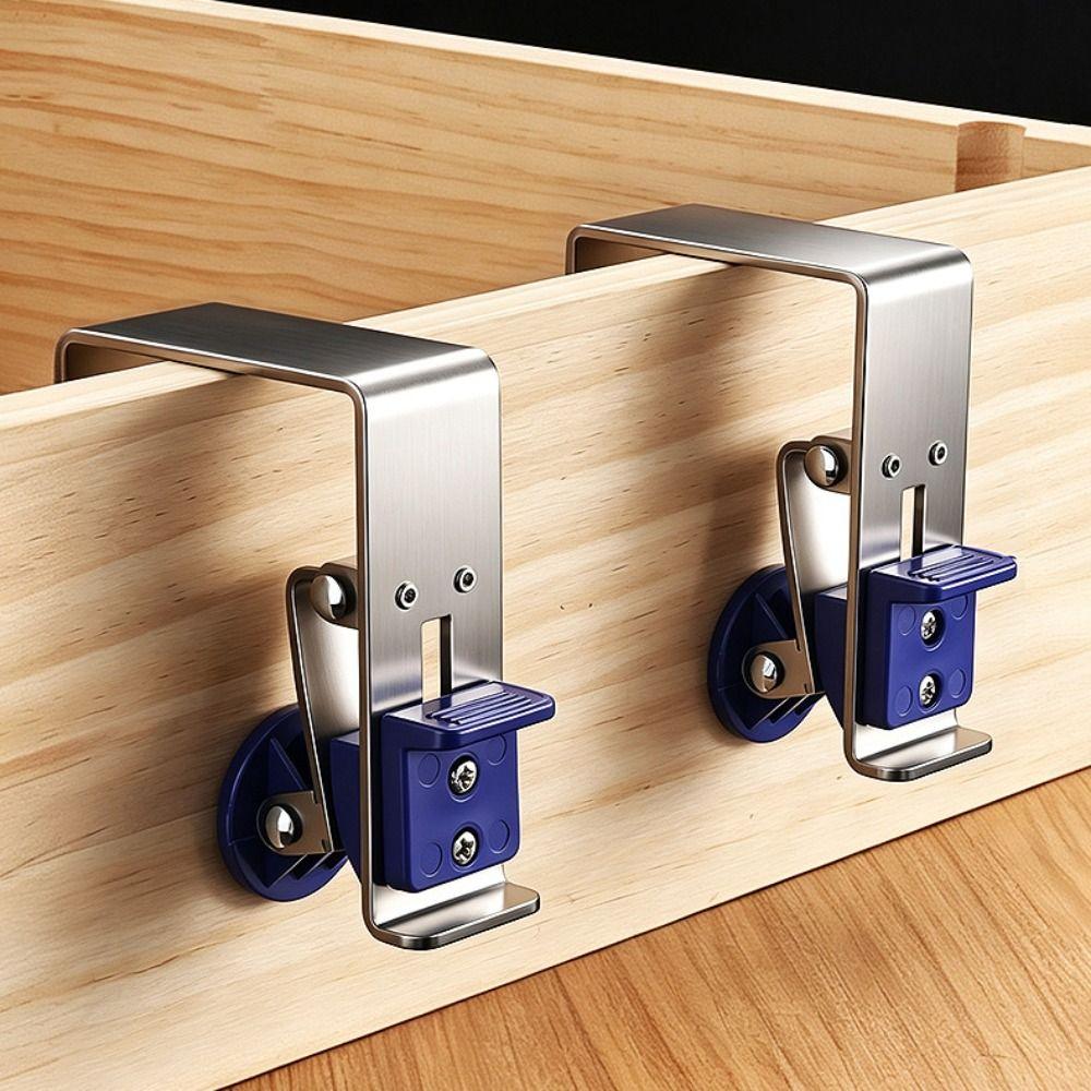 2pcs Stainless Steel Drawer Front Installation Clamps Drawer Panel Fixing Clamp  Woodworking