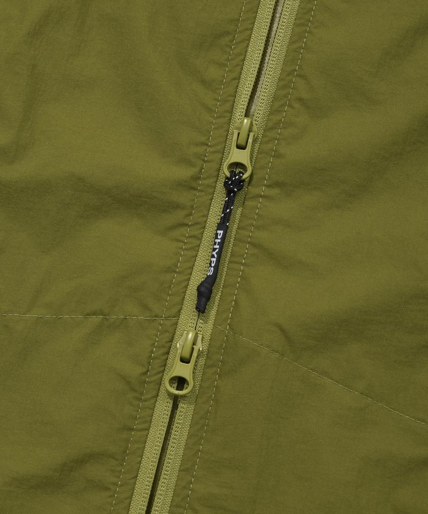 Physical Department Wind Hooded Zip-Up Vest_Khaki