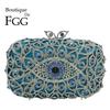 Boutique De FGG (in Stock) Evil Eye Women Crystal Clutch Evening Minaudiere Bags Party Dinner Rhinestone Handbags Bridal Purse