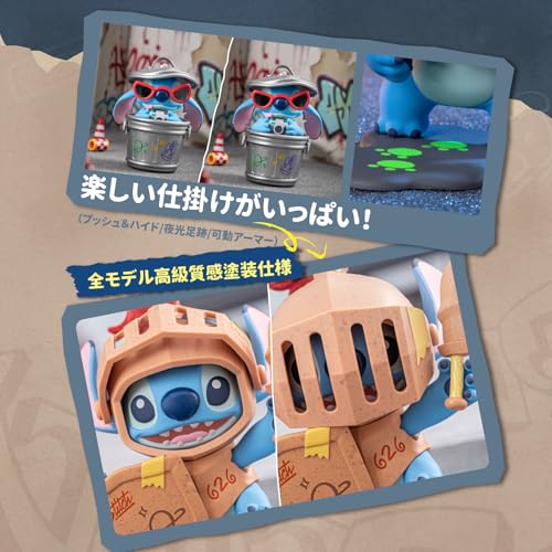 TOP TOY Disney "Stitch City Adventure" Series [Assorted Box of 6] Blind Box Figures, Soft Vinyl Toys, Gift for Birthdays, Christmas, and Disney Charac