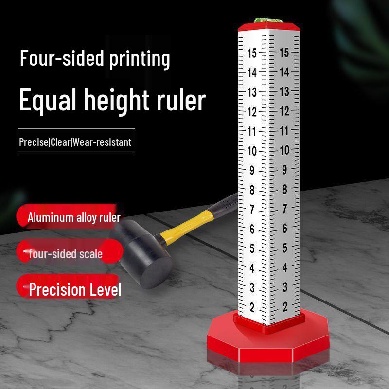 Four-Sided Aluminum Alloy Contour Gauge and Leveling Positioning Ruler for Tiling