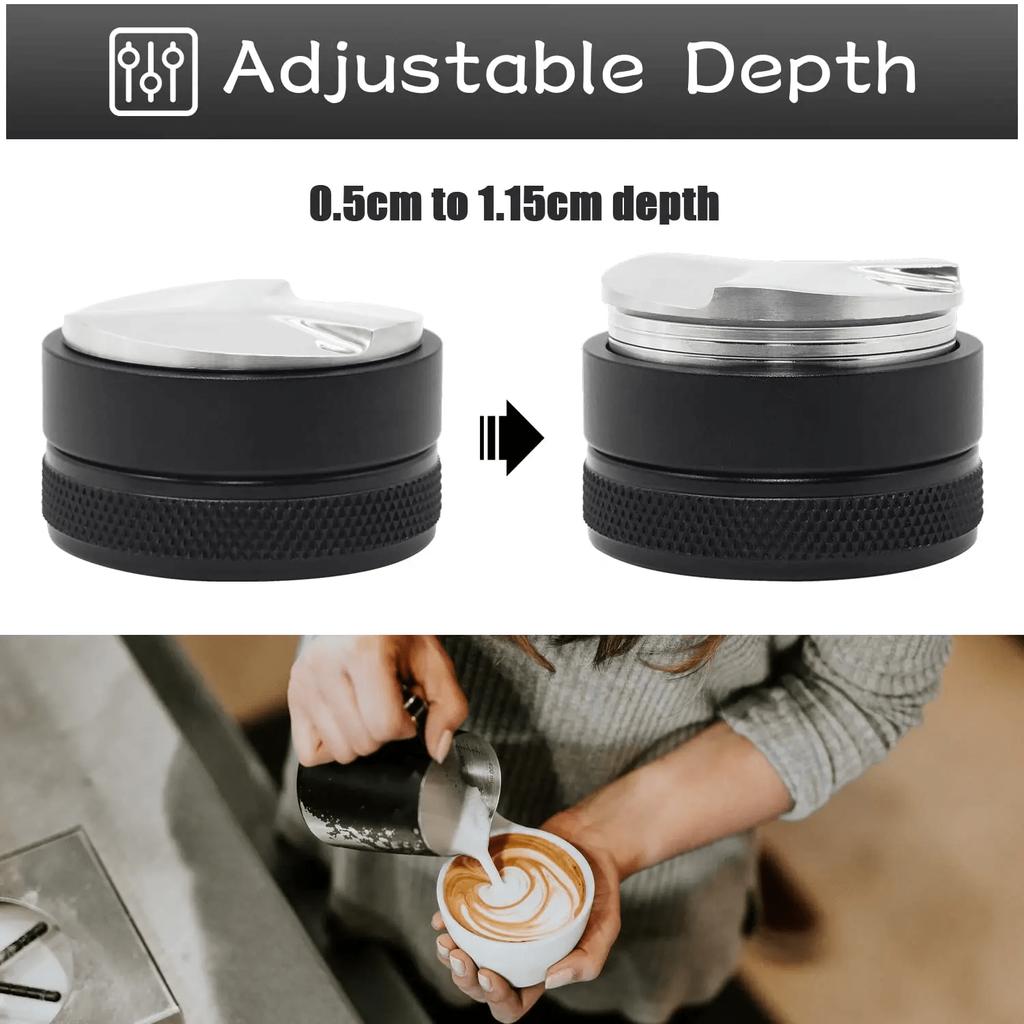Coffee Distribution Tool Espresso Coffee Leveler Tool For Portafilter - Barista Espresso Accessories - Adjustable Depth Back To School
