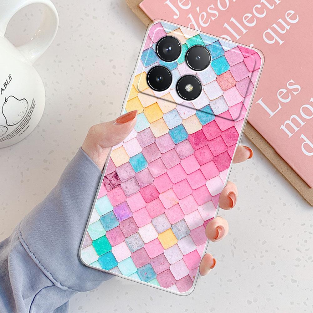 Pour Xiaomi Poco F6 Pro Coque Pour Xiaomi Poco M6 4G Housse Anti-choc Transparente Souple Silicone Coque de Téléphone sur Xiaomi PocoF6 Mode Funda