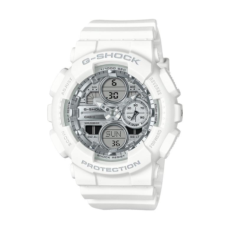 

Casio Beach Resort Style Quartz Watch Women Watches Silver GMA-S140VA-7APR Regular Watch Box,Silver Dial