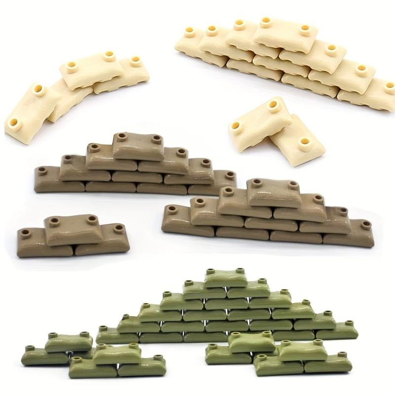 60pcs Sand Bag Bricks Building Blocks Set for Boys MOC Compatible Small Particles DIY Construction Toy Gift