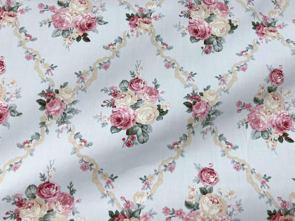 160cm*50cm rose cotton fabric DIY bedding apparel dress patchwork fabric kids handwork cotton cloth tecido