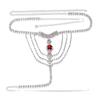 Elegant Rhinestone Ruby Body Chain Set for Women - Nightclub Style