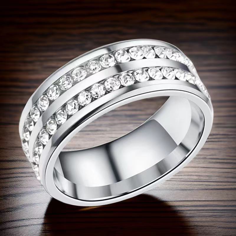 

Exquisite Titanium The Steel Womens Ring Is Stylish And Simple Without Fading 11
