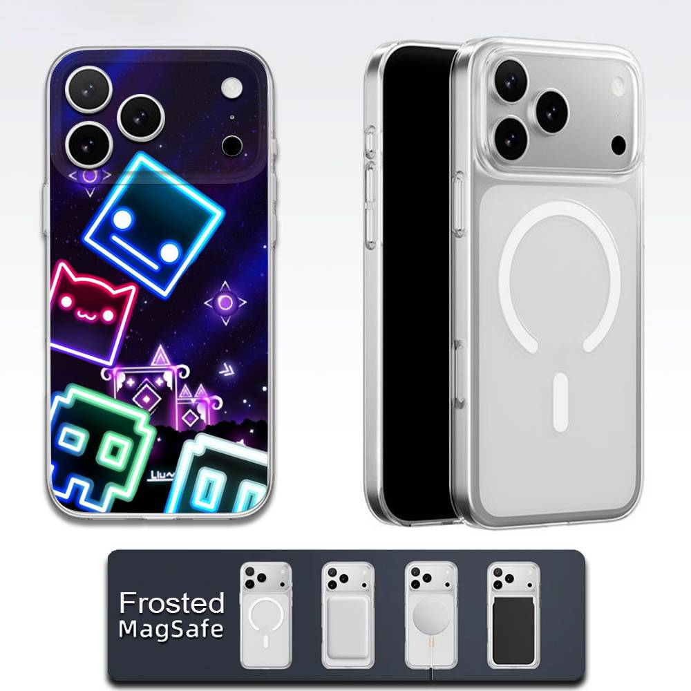

Game G-Geometry Dash Phone Case For iPhone 17,16,15,14,13,12,11,Pro,Max,Plus,E,Air,Mini Magsafe Transparent iPhone11
