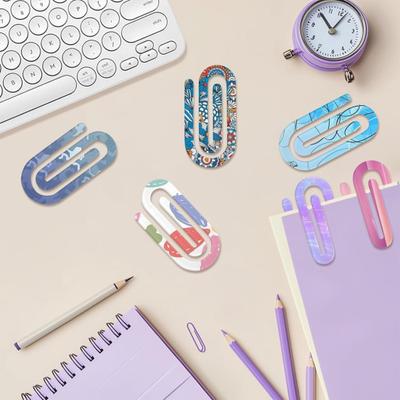 10 Stuks Sublimatie Paperclips Blanco Acryl Jumbo Paperclip voor Hitteoverdracht DIY Paperclips voor Bladwijzer Home School Kantoorbenodigdheden