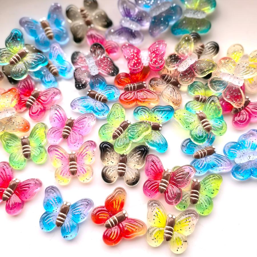 20 Exquisite and Colorful Butterfly Rhinestone Flat Back Scrapbook Decorations DIY Jewelry Earrings Home Decoration Accessories