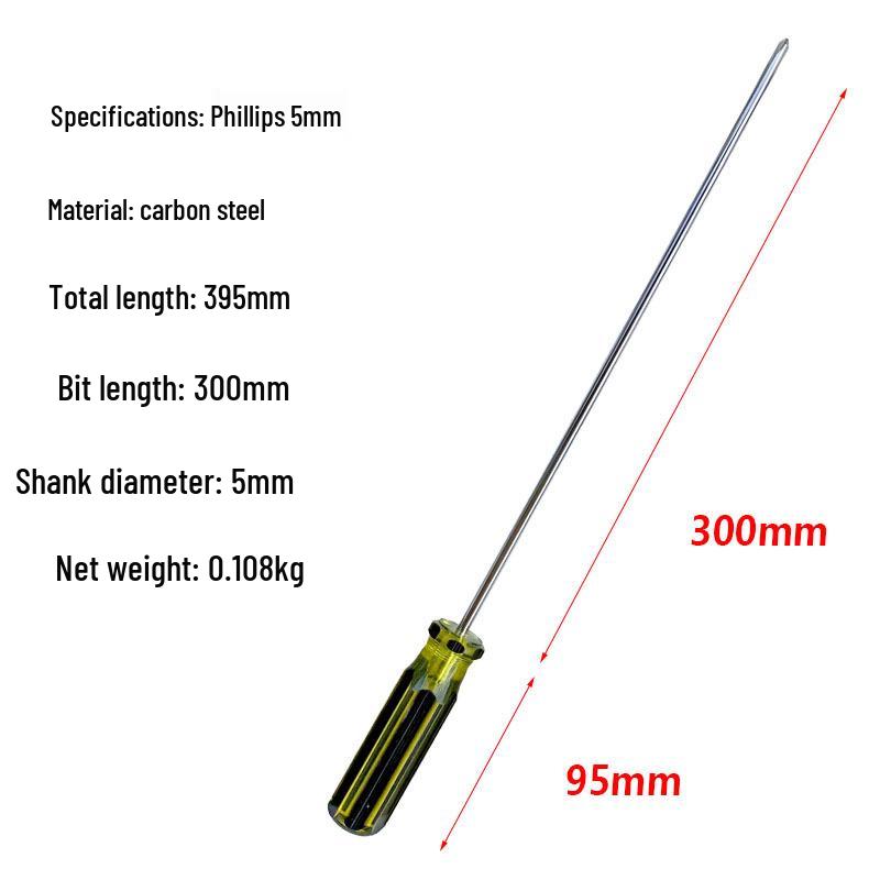5mm S2 Steel Magnetic Extended Phillips Flathead Screwdriver for Sewing Machine Repair