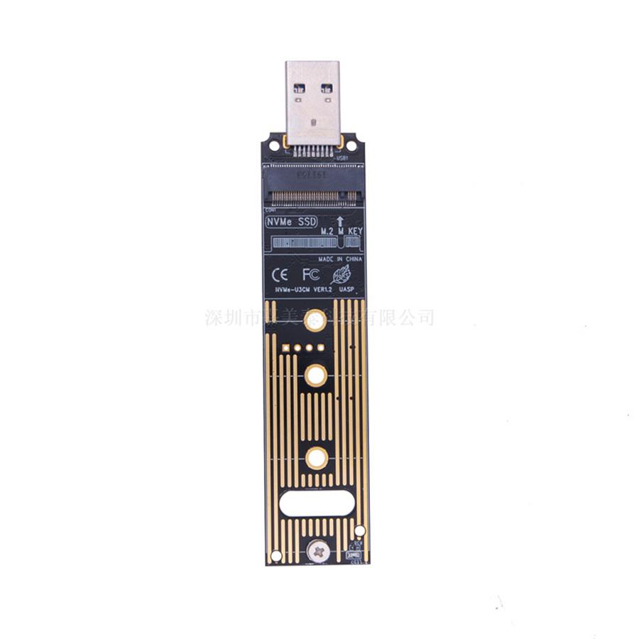 M.2 NVME SSD To USB3.1 Adapter Card PCI-e To USB-A 3.0 10Gbps For 2242/2260/2280