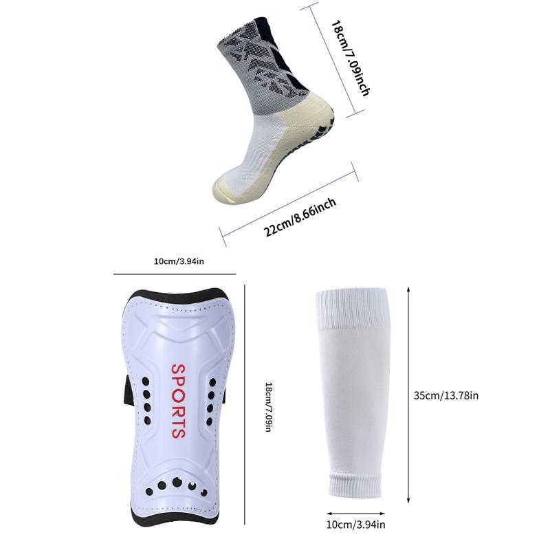 1 Set New High Elastic Football Shin Guards Socks Leg Coveradult Youth Outdoor Sports Non-slip Running Cycling Soccer Socks