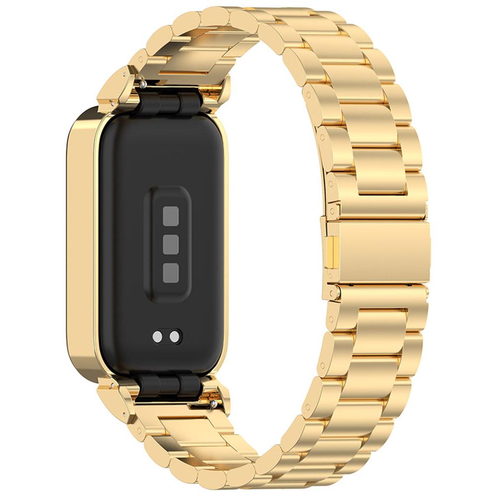 Metal Watch Strap for MI Band 9 Active Durable Tree-Bead Steel Watch Bracelet for REDMI Band 3 Belt Replacement Accessory