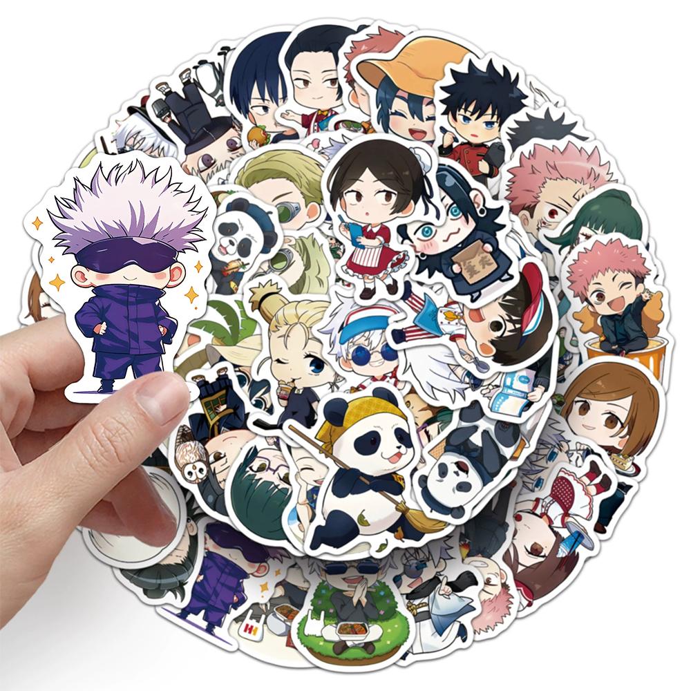10/30/50 Stück Klassische Anime Jujutsu Kaisen Sticker Q-Version Cartoon Aufkleber DIY Skateboard Helm Laptop Niedlicher Gojo Satoru Sticker