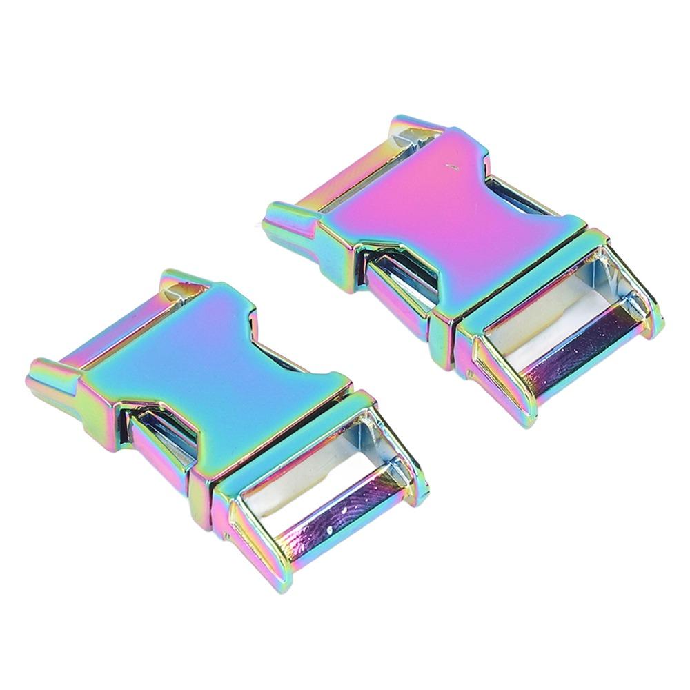 4pcs 25x47mm Quick Release Clip Glossy Finish Belt Buckle Durable Metal Buckle For DIY Craft