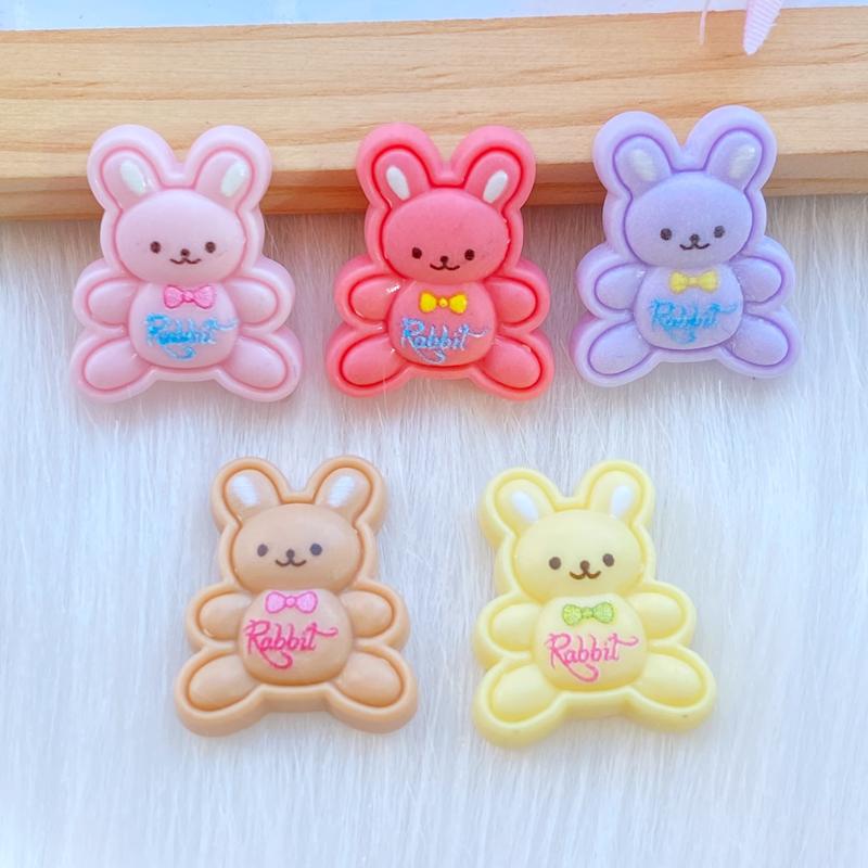 20pcs New Mixed Cute Mini Rabbit Flat Back Cabochon Crafts Clothing DIY Scrapbooking Accessories