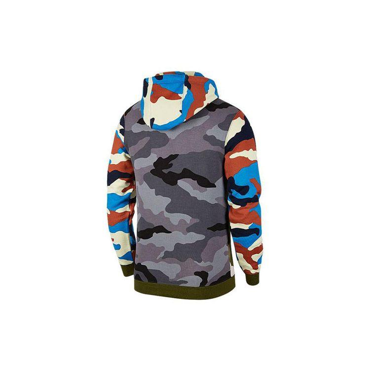 Nike Sportswear Club Fleece Camo Patch Fleece-Lined Hoodie Men Tops Olive CQ7764-327