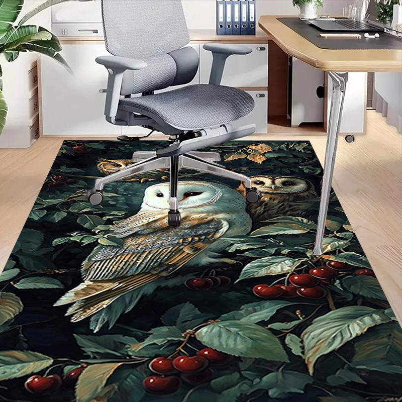 1PC Owl Cherry Extra Large Non Slip Floor carpet, Office, family, bedroom Large Area Rug Indoor Rugs, Vibrant Colors