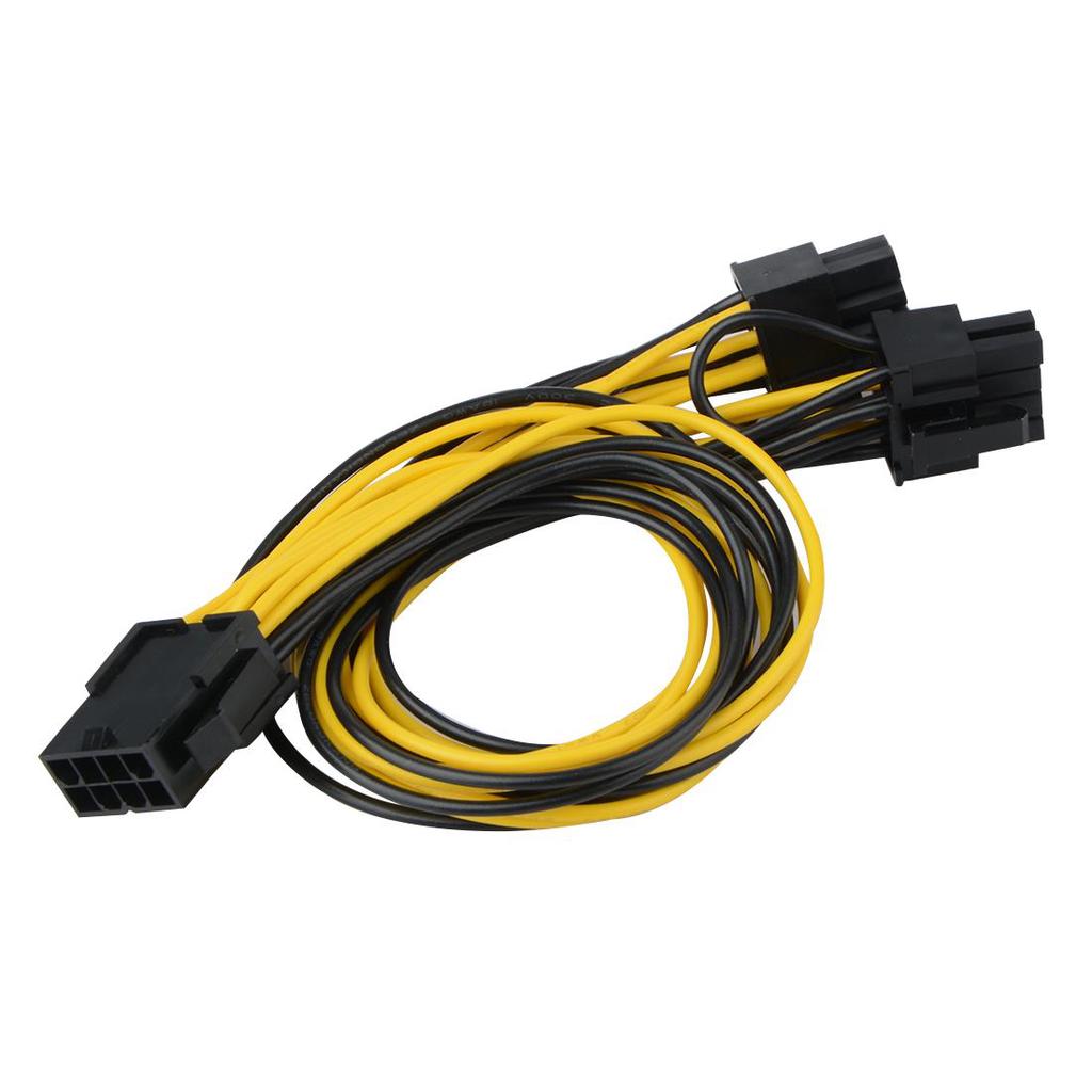 CPU 8P to Dual 6+2P Graphics Card Line 8P 1 for 2 Graphics Adapter Cable 8P Graphics Power Cord