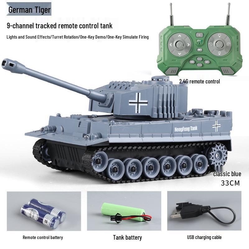 Rechargeable Action Remote Control Tank Car for Kids with Firing Cannon Model