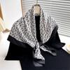 90 * 90cm New Twill Silk Simple Sun Protection Warm Large Square Scarf Shawl Headscarf For Women