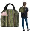 Green Bamboo Forest Pattern Insulated Lunch Bag for Women Children Portable Food Boxes Thermal Lunch Box Tote