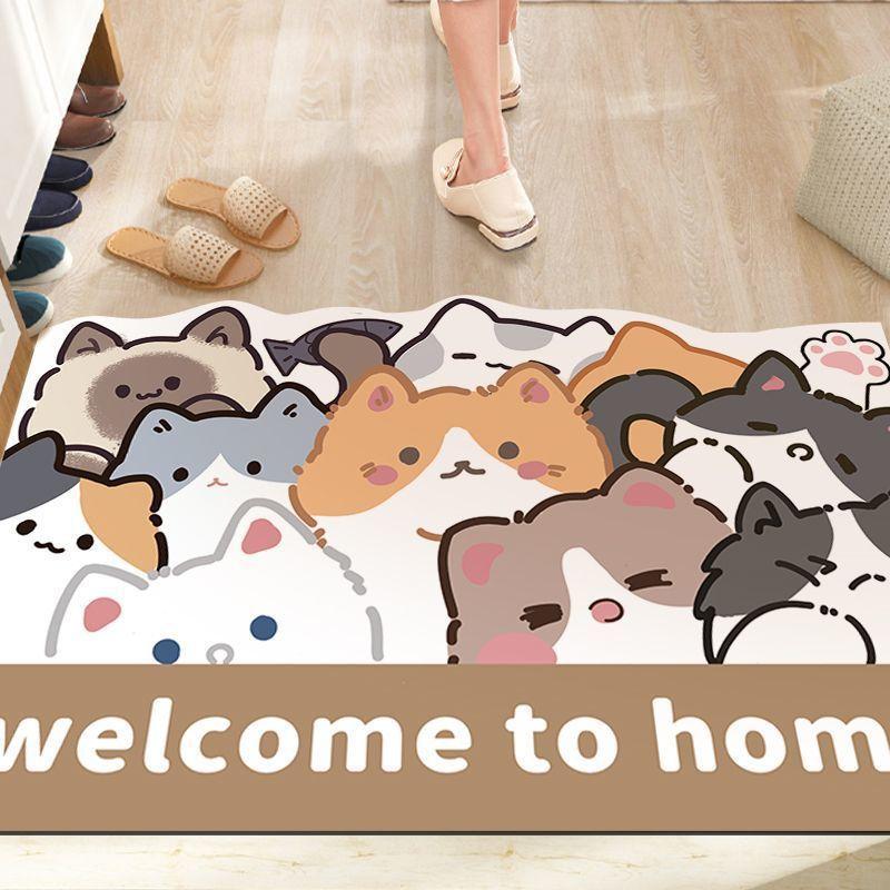 Cartoon Can Love The Home Door Mat Door Dirty Anti-slip Mat Into The Door Porch Can Be Cut Carpet