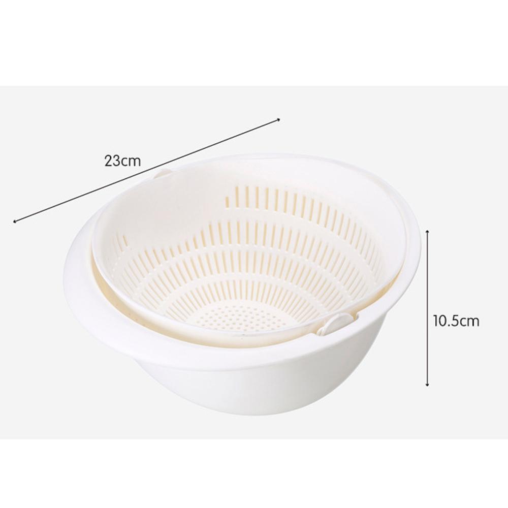 Kunststoff-Obstschale mit Abtropfkorb Abnehmbare Doppelschichtige Obst- und Gemüseschüssel Abtropfkorb Heimküche Waschkörbchen