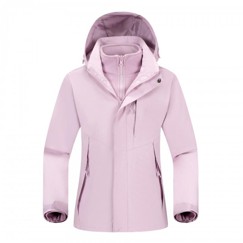 Herren Damen 3-in-1 Wasserdichte Winddichte Wanderjacke Mit Abnehmbarem Fleece-Innenfutter Outdoor Reise Klettern Camping