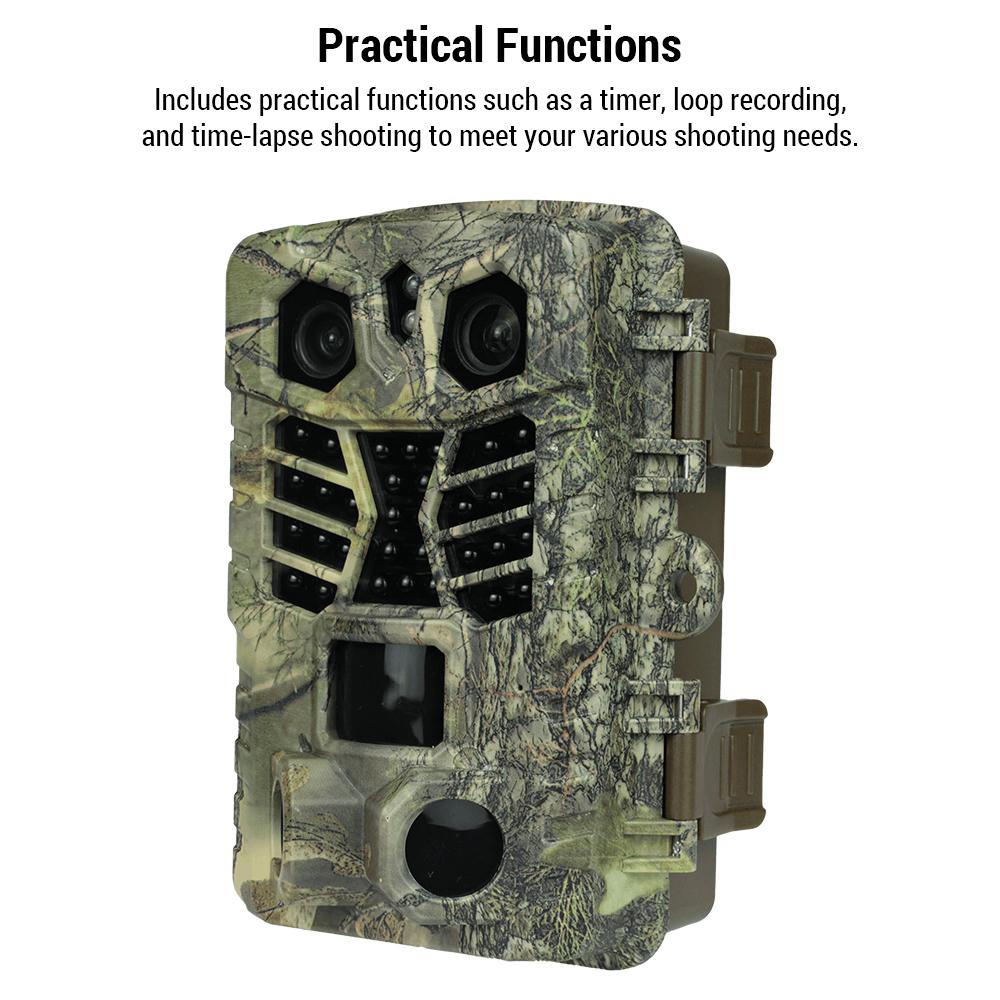 Wildkameras mit Nachtsicht, bewegungsaktiviert, wasserdicht, 4K-Wildkamera 48MP Wildtiere