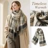 Women's Plaid Scarf with, Thick Warm Shawl Wrap and Neck Warmer, 200 60, Versatile Winter Scarf