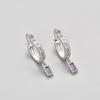 Fashion Colorful Zircon Square Huggie Earrings For Women Elegant Drop Ear Studs Jewelry Accessories