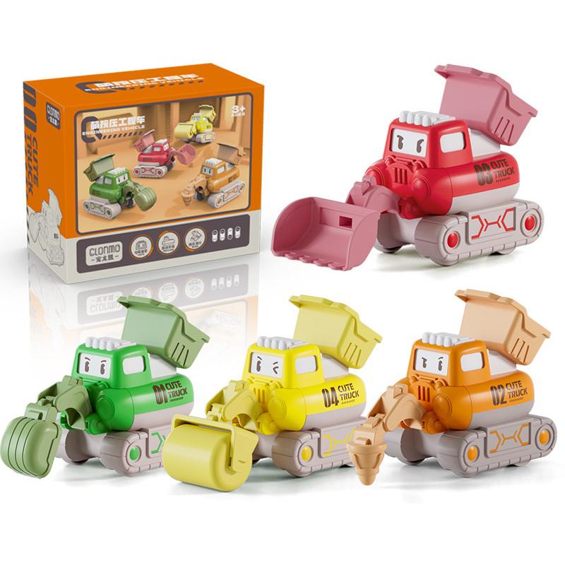 Mini Excavators Fun Construction Car Toys Educational Children Cognitive Interactive Puzzle Toys Creative Excavator Toys