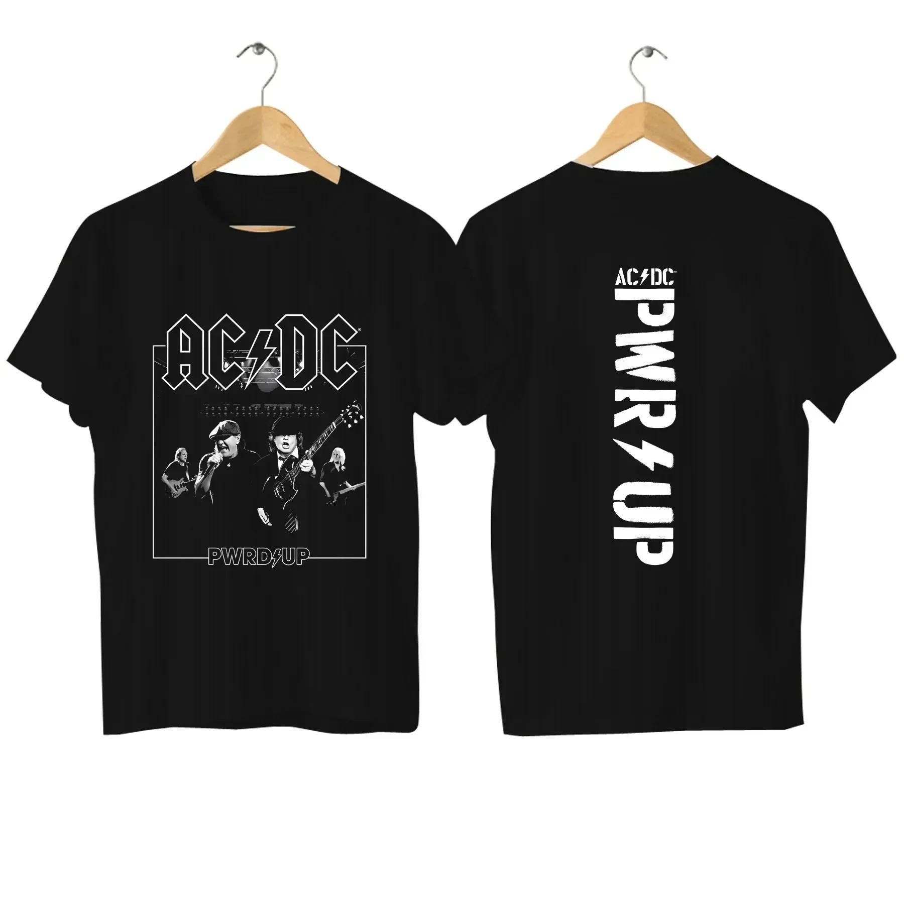 

2025 ACDC Band Rock Hip Hop Хлопковый принт с коротким рукавом Высокое качество Deluxe Edition Удобный и дышащий XL