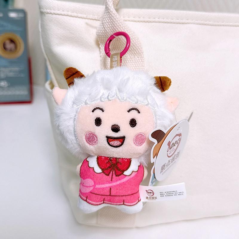 Pleasant Goat And Big Wolf Plush Keychain With Sound For Bag Decor And Collectible Fun