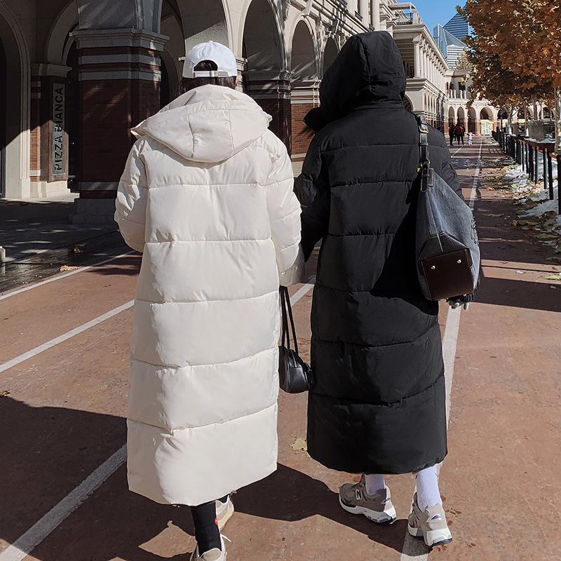 Winter jacket long over-the-knee cotton jacket women's 2025 new padded jacket plus-size couple Korean version of cotton jacket
