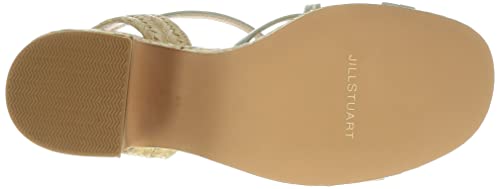 JILL STUART SHOE Women's Raffia-Style Platform Sandals, Size 6505 LG, Size 23.5 Cm, E