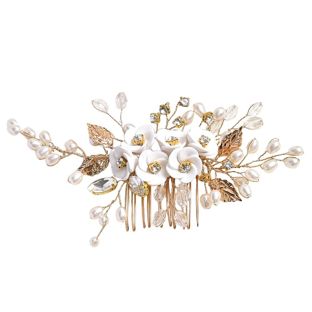 Flower Bridal Hair Comb Vintage Hair Accessories Wedding Party Bride Hair Clips  for Women