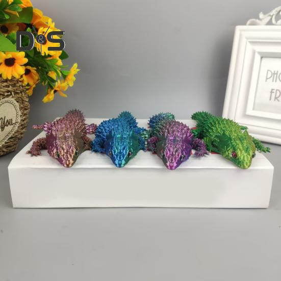 3D-Eidechsen-Simulationsmodell, Action-Spielzeug, Desktop-Dekoration, realistisch aussehende, leuchtende Farben, Tierthema, Eidechsen-Zappelspielzeug, Fotografie-Requisite