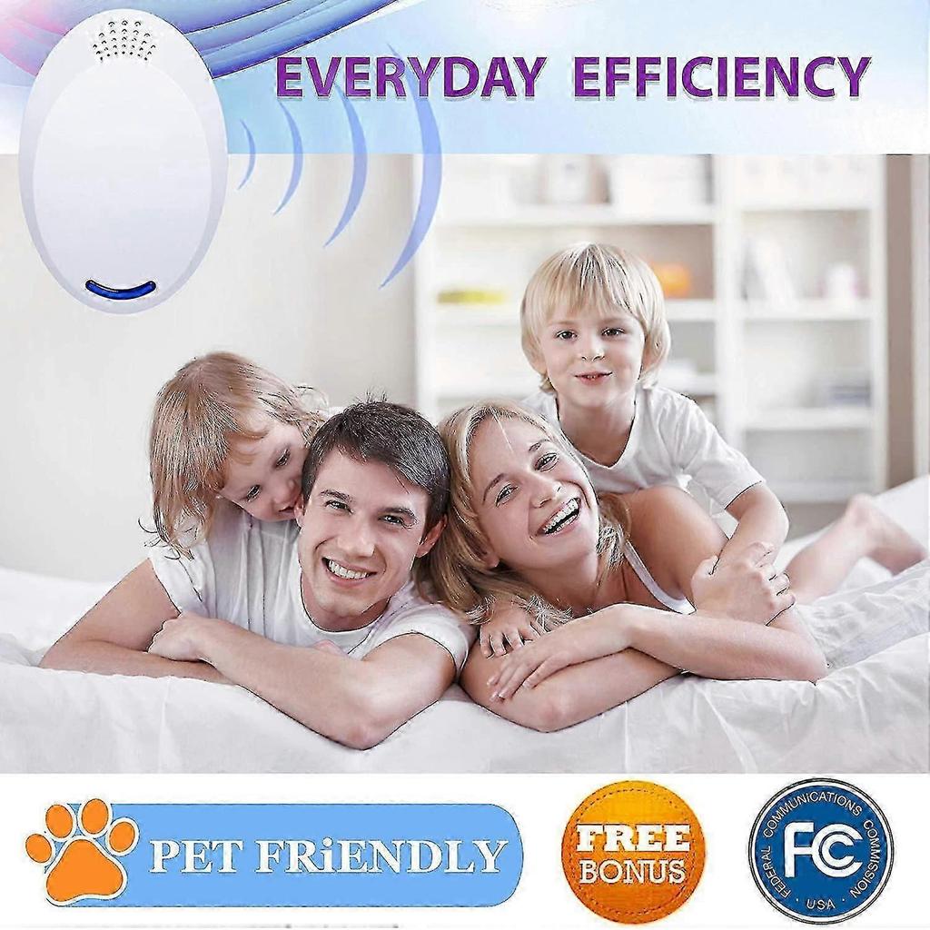 2-Pack Ultrasonic Pest Repeller - Electronic Plug-In for Rodents/Insects (Mice, Rats, Bats)
