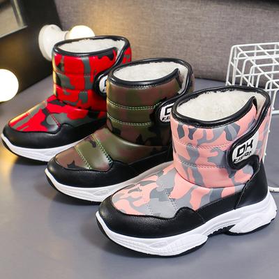Winter Mädchen High-Top Schneestiefel Kinder Baumwollschuhe Sportschuhe Wasserdicht Plus Samt Warm Ultraleicht Jungen Schneesportschuhe