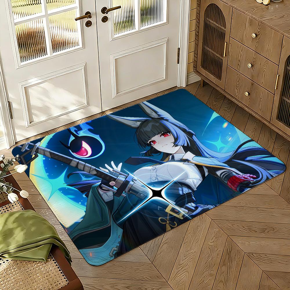Hoshimi Miyabi Floor Mat Soft Thickened Absorbent Non-Slip Bedroom Living Room Door Mat Home Decor Flannel Rugs