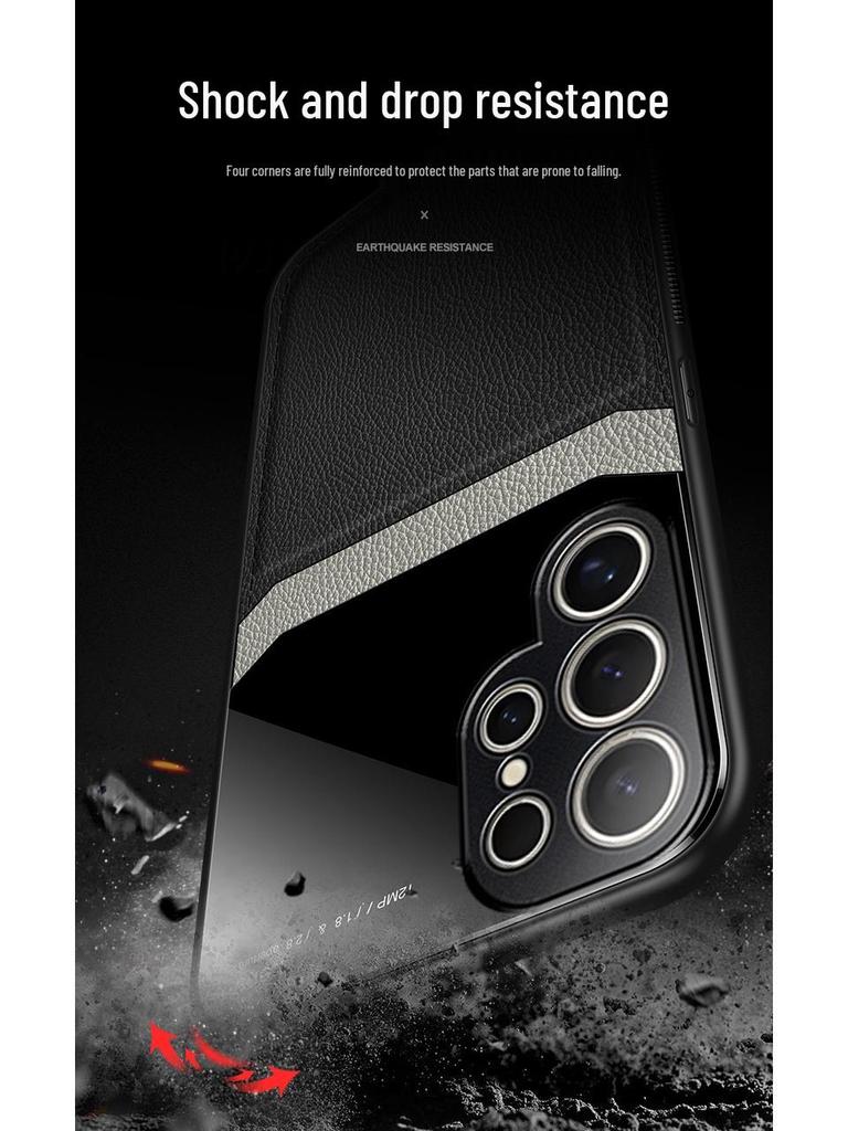 Compatible Samsung Phone Cases: S25 Ultra, S24 FE, S22, A53, A72, A34, Note 20+ with Leather Texture