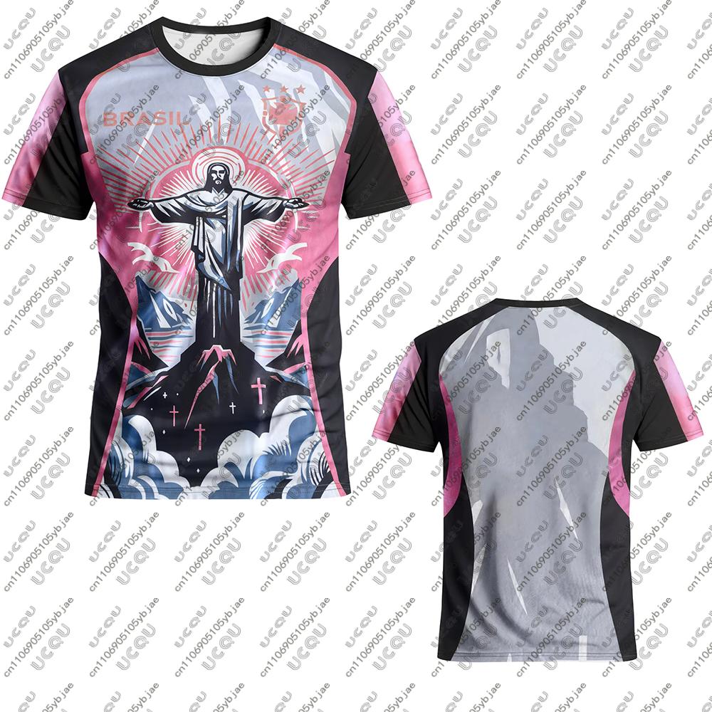 Abbigliamento Uomo Bambini Maschio Ragazzo Asciugatura Rapida Allenamento Traspirante Maglietta T-shirt Sportiva Biarritz Top Regalo Maglia da Calcio Brasiliana Calcio