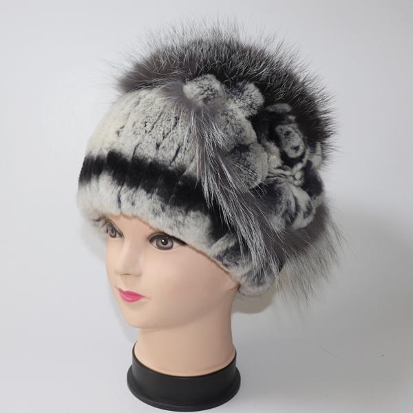 Iarnă femei 100% naturală șapcă din blană de iepure Rex, doamnă, caldă, autentică, șapci de blană de iepure Rex, bune, elastice, pălării din blană reală, căciuli calde
