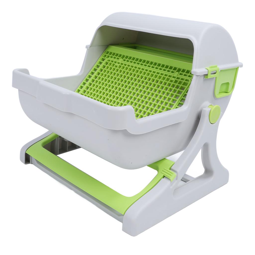 Self Cleaning Cat Litter Box PP Plastic Easy Assembly Tipping Bucket Style Semi Automatic Large