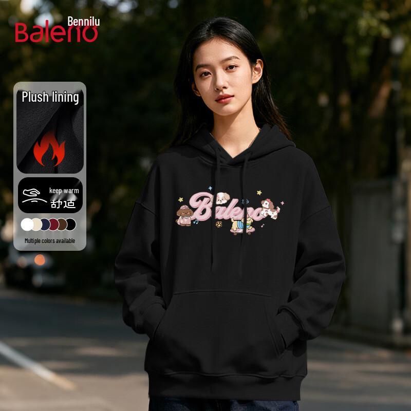 

Baleno Women s Fleece-Lined Cartoon Print Hooded Sweatshirt 3XL